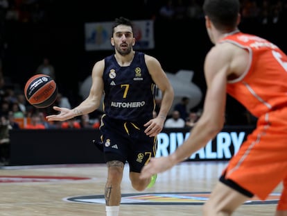 Facundo Campazzo durante el partido entre el Valencia Basket y el Real Madrid.