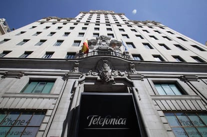 Sede histórica de Telefónica en la Gran Vía de Madrid. 