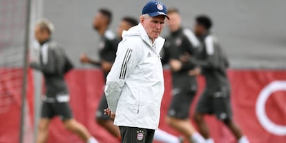 Heynckes, durante um treinamento do Bayern.