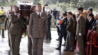 Funeral por el cabo Soria, en enero de 2015.