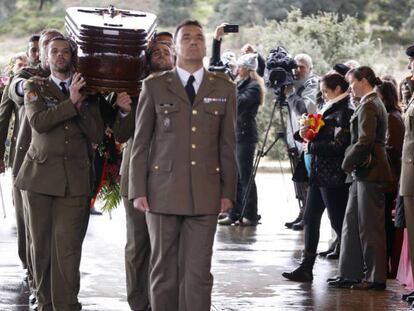 Funeral por el cabo Soria, en enero de 2015.