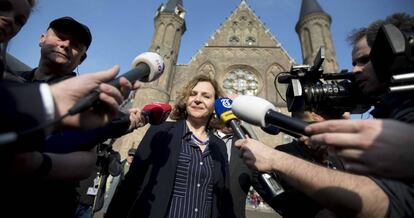 La ministra holandesa de Sanidad, Edith Schippers, este jueves en La Haya.