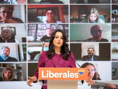 Inés Arrimadas, durante la celebración del Consejo General, el pasado viernes.