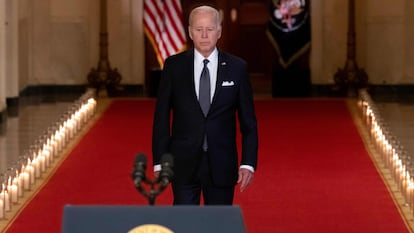 El presidente de EEUU, Joe Biden, en una comparecencia en la Casa Blanca el día 2.