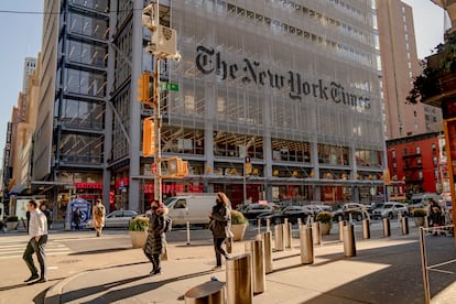 El edificio de 'The New York Times', en Manhattan, el 21 de diciembre de 2022. 