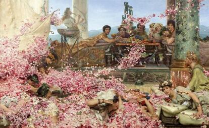 &#039;Las rosas de Heliog&aacute;balo&#039; (1888), de Lawrence Alma-Tadema, una de las obras que se expone en el Thyssen. 