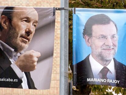 Rubalcaba y Rajoy en cartel