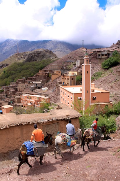 La ascensión empieza en el pueblo de Imlil.