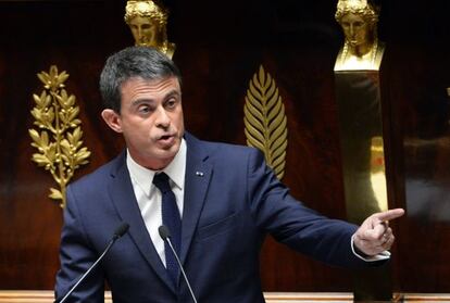 Manuel Valls en la Asamblea Nacional en París, el 18 de junio.