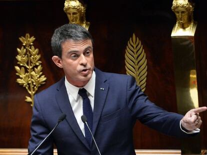 Manuel Valls en la Asamblea Nacional en Par&iacute;s, el 18 de junio. 