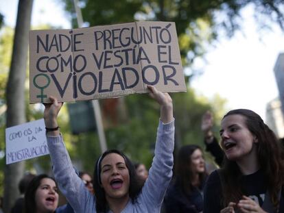 Manifestación en mayo de 2018 por la sentencia de La Manada.