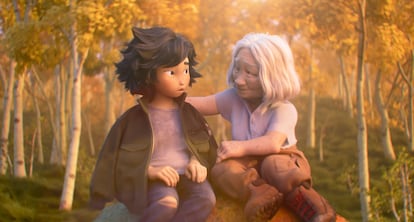 Mabel y su abuela Tanaka, en una escena de 'Hoppers', película de Disney Pixar estrenada el 28 de febrero de 2026.