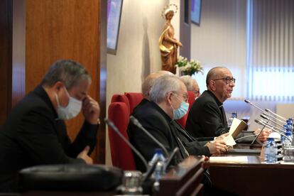 Asamblea Plenaria de la Conferencia Episcopal en Madrid presidida este lunes por el cardenal Juan Jose Omella.