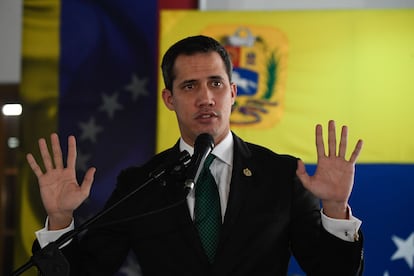 El presidente de la Asamblea Nacional de Venezuela, Juan Guaidó, durante un acto.