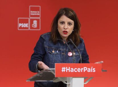 La vicesecretaria general del PSOE, Adriana Lastra.