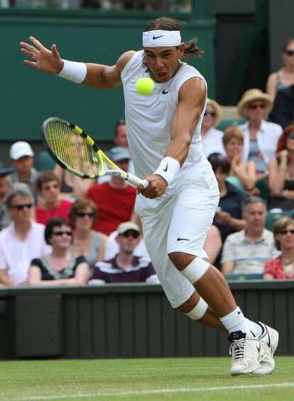 Rafael Nadal, en el partido contra Andreas Beck.