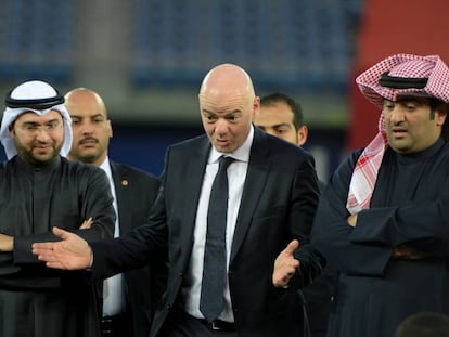 Gianini Infantino, presidente de FIFA, durante el Mundial de Clubes.