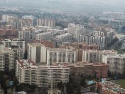 Panor&aacute;mica de un barrio de la ciudad de Madrid.