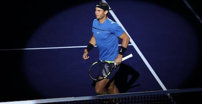 Rafael Nadal, antes de medirse a Cilic en la semifinal de ayer.