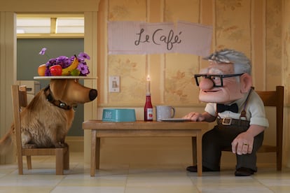 An image from 'Up' – the first film in which Pixar used its own costume-making program.