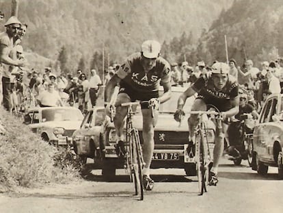 Gandarias, a la izquierda, y Dancelli, en el Tour de 1969.