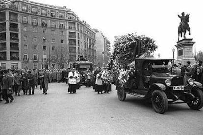 Entierro de Gregorio Marañón en marzo de1960 .