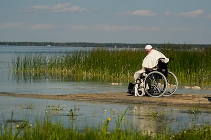 El papa Francisco visita el sitio de peregrinación de Lac Ste. Anne en Alberta (Canadá), el 26 de julio de 2022.