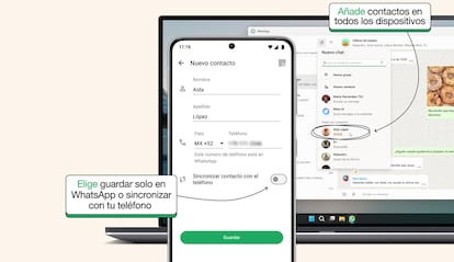 Novedades en los contactos de WhatsApp