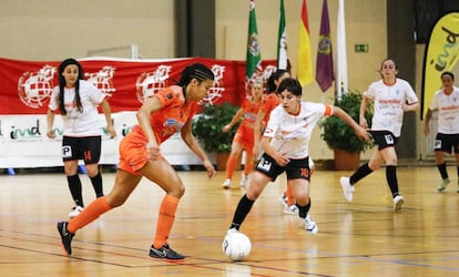 Jennifer Rodrigues, del Burela, en un partido de Liga de la temporada pasada.