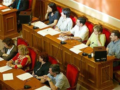 Imagen tomada la semana pasada en la Audiencia de Barcelona del jurado popular que ha de dictar veredicto sobre el crimen del Maremàgnum.