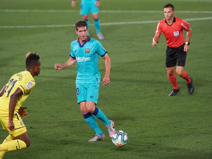 Sergi Roberto, durante el duelo ante el Villarreal.