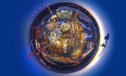 Imagen de la construcción del proyecto ITER, en Frncia.