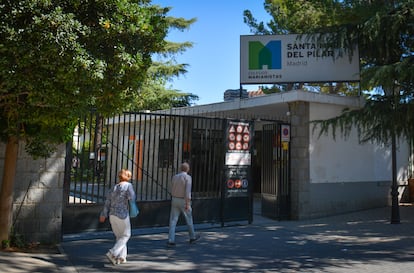 Fachada del colegio Santa María del Pilar, ubicado en El Retiro madrileño el pasado 29 de septiembre.