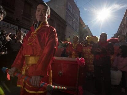 Celebración del Año Nuevo Chino en el Barrio de Usera, en Madrid.