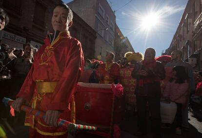 Celebración del Año Nuevo Chino en el Barrio de Usera, en Madrid.