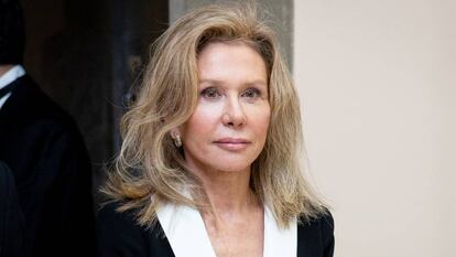Alicia Koplowitz, en la Academia de Bellas Artes, en Madrid.