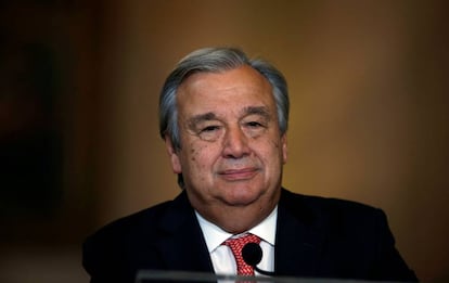 Antonio Guterres, en una reciente comparecencia p&uacute;blica en Lisboa.