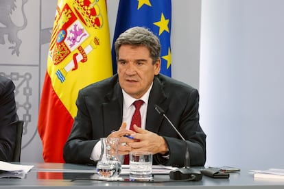 José Luis Escrivá, durante una rueda de prensa posterior al Consejo de Ministros.