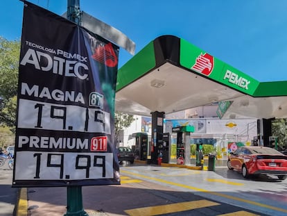 Una gasolinera de la franquicia de Pemex ofertaba la gasolina Magna en 19.19 pesos y la Premium en 19.9, a principios de febrero