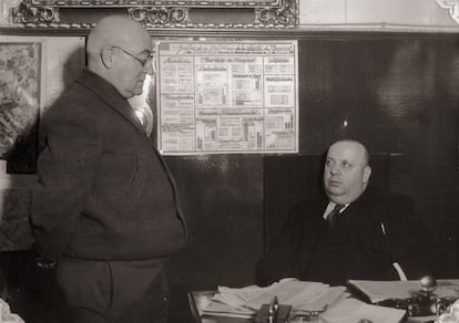 Indalecio Prieto y el general que Miaja, que defendió Madrid en 1936.