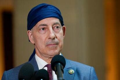 Rep. Jamie Raskin, D-Md., speaks to reporters, June 20, 2023, on Capitol Hill in Washington.