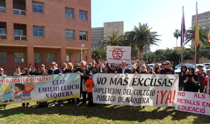 El Ampa del colegio p&uacute;blico Ernest Lluch de N&agrave;quera pidi&oacute; explicaciones a la Consejer&iacute;a de Educaci&oacute;n en marzo pasado.