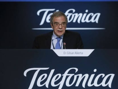 El expresidente de Telef&oacute;nica, C&eacute;ar Alierta. 