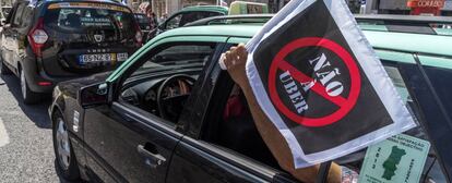 Protestas en Portugal contra los VTC.