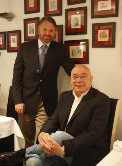 Jorge Castañeda (izquierda) y Rubén Aguilar, en una reunión en Madrid el año pasado.