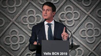 Manuel Valls, en su presentación como candidato a la alcaldía de Barcelona, el pasado 25 de septiembre.