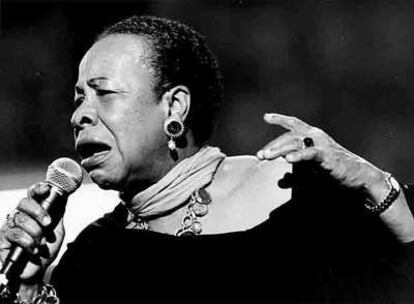 Betty Carter, en una actuación en el Festival de Jazz de San Sebastián.