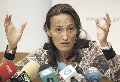 Teresa T&aacute;boas durante una rueda de prensa