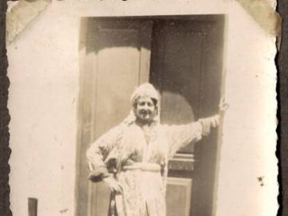 Paquita a su llegada a Rabat en 1939.