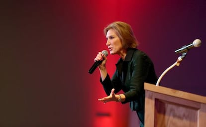 Carly Fiorina em um evento no &uacute;ltimo 3 de outubro. 